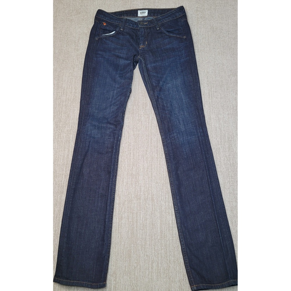 Hudson Jeans Bootcut Women 25 Blue Flap Pocket Whiskered Denim W429DHK